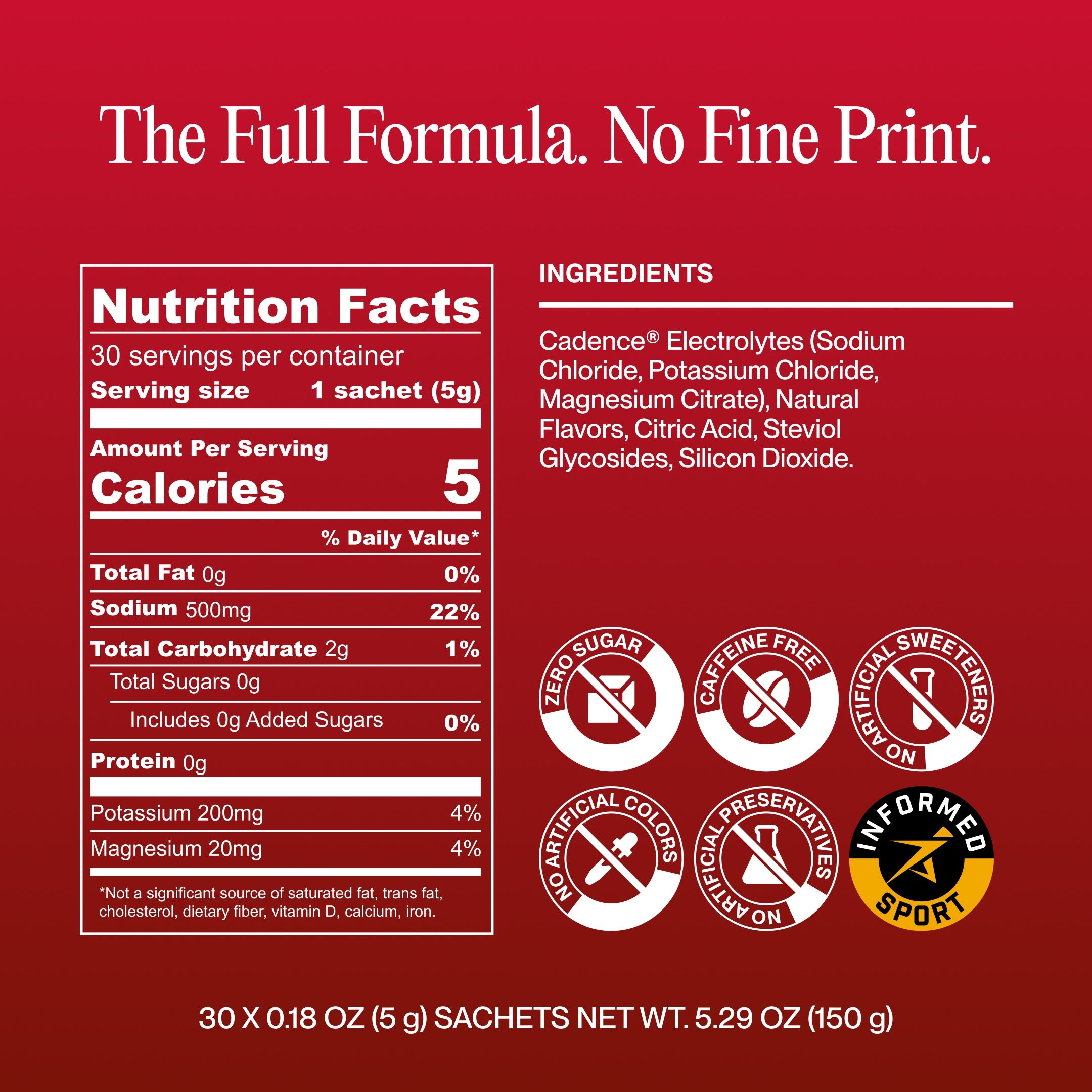 Electrolyte Sachets 30 Pack | Core 500 – Cadence