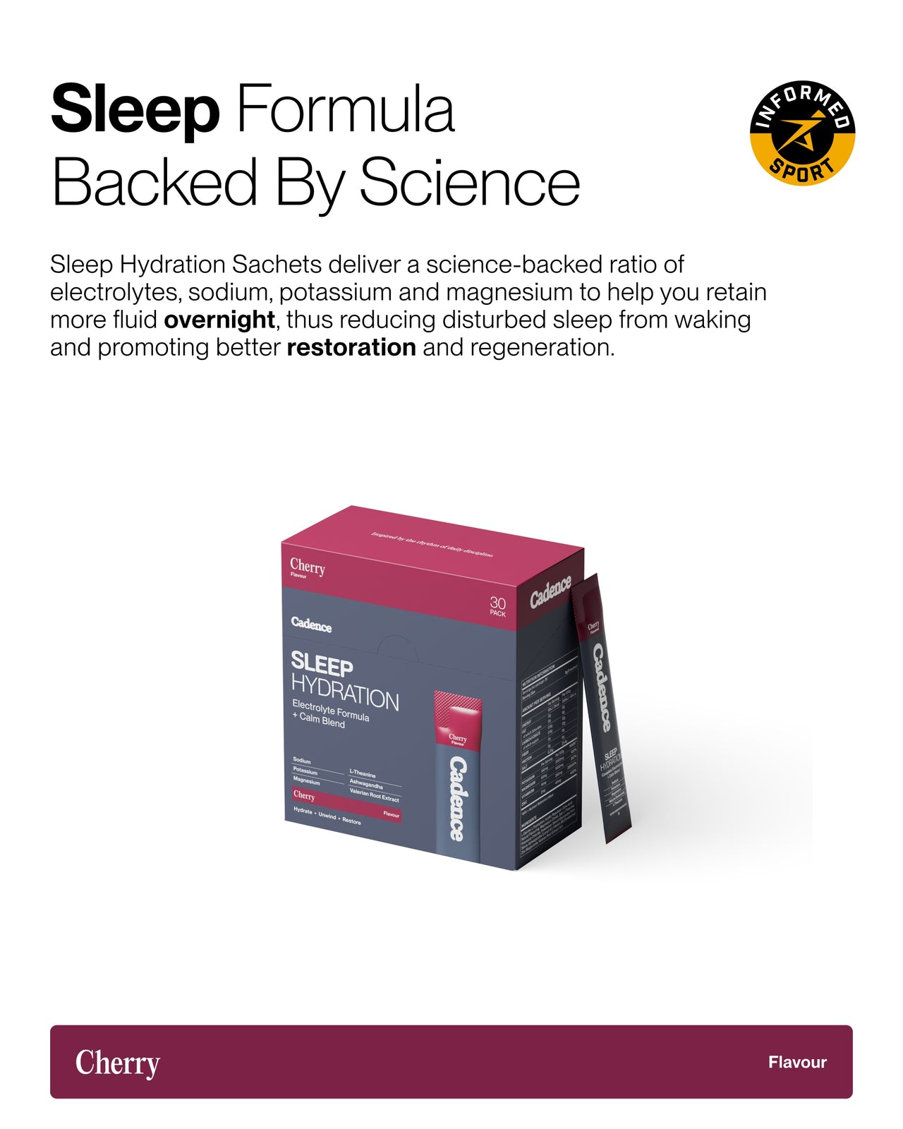 Sleep Hydration Sachets - Cherry