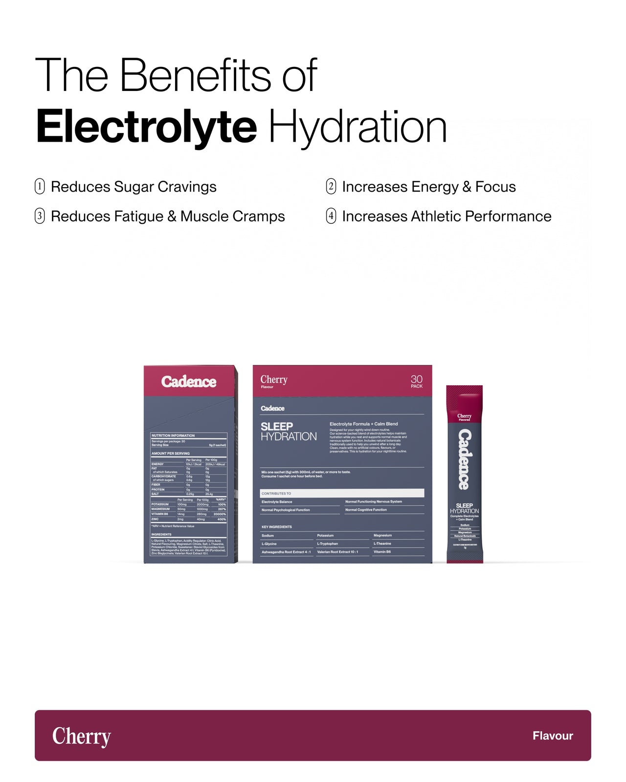Sleep Hydration Sachets - Cherry