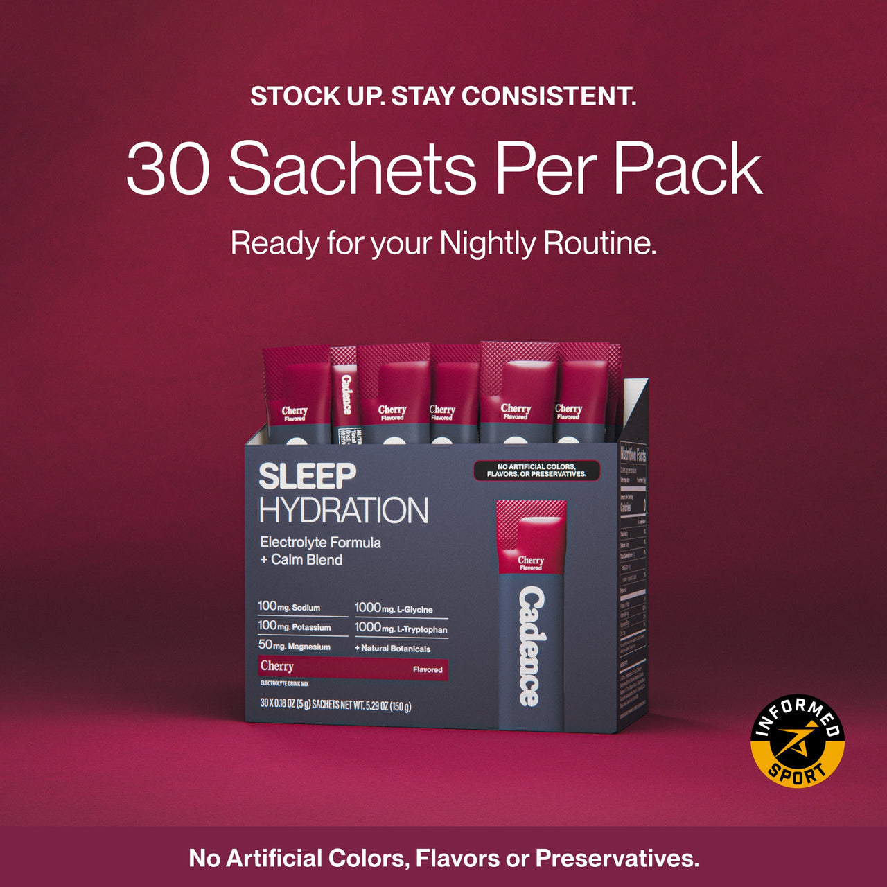 Sleep Hydration Sachets - Cherry
